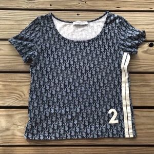 Dior blue monogram tee